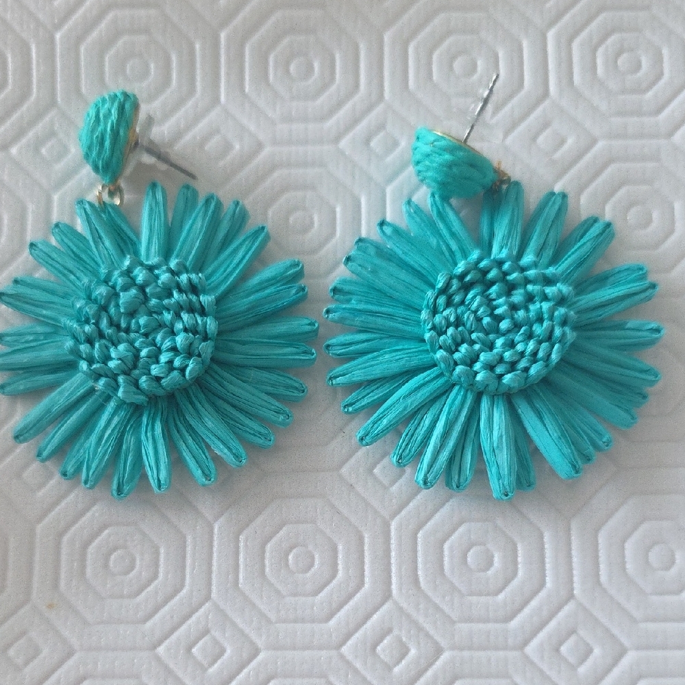Turquoise Floral Earrings